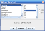 Selecting font